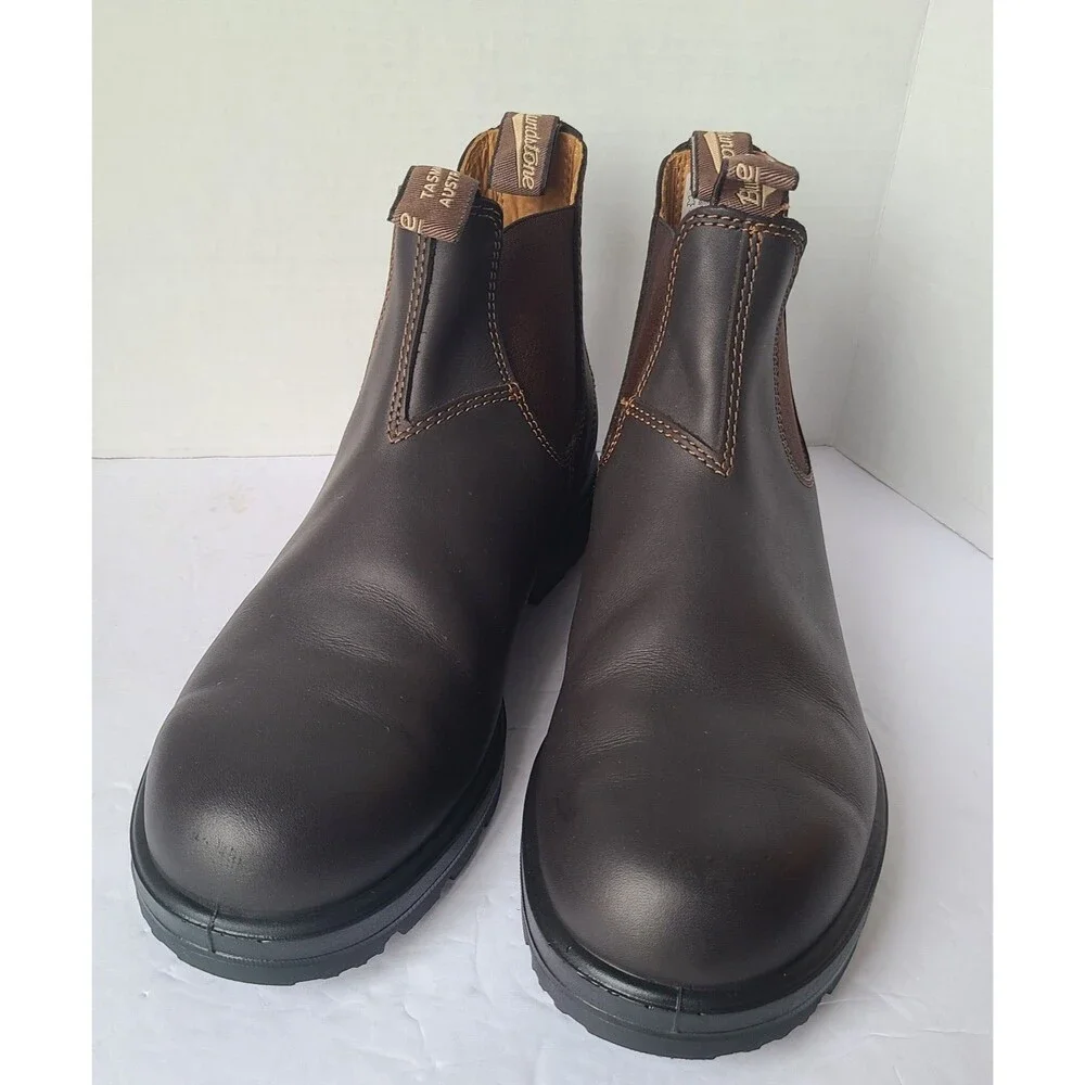 Blundstone Brown Leather Chelsea Work Boots SPS Xtra Men’s Size 9 Oil Resistant